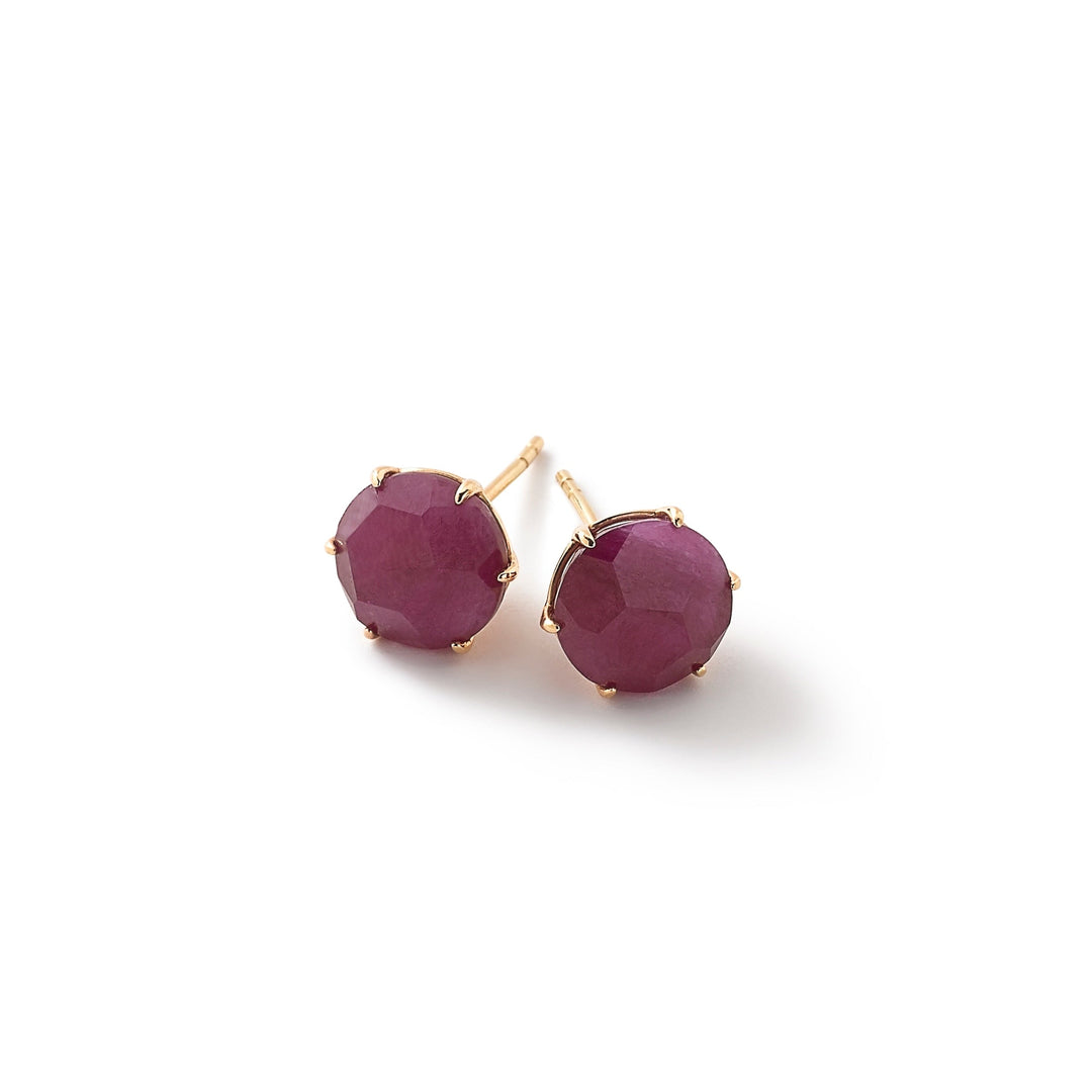 Medium Round Stud Earrings