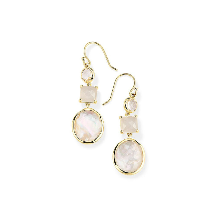 3-Stone Drop Earrings