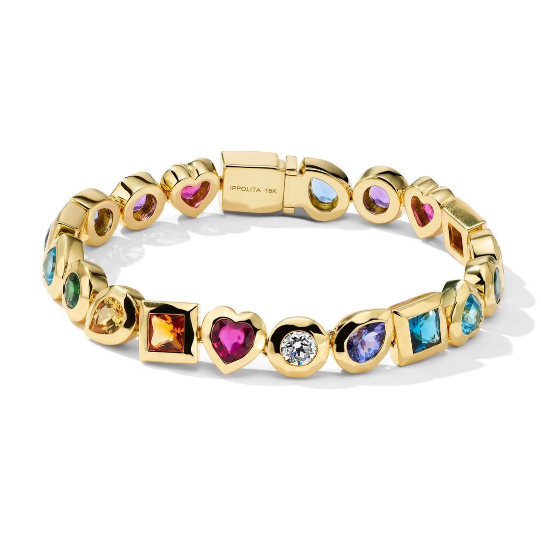 Caramella Rainbow Stone Bracelet  with Diamond