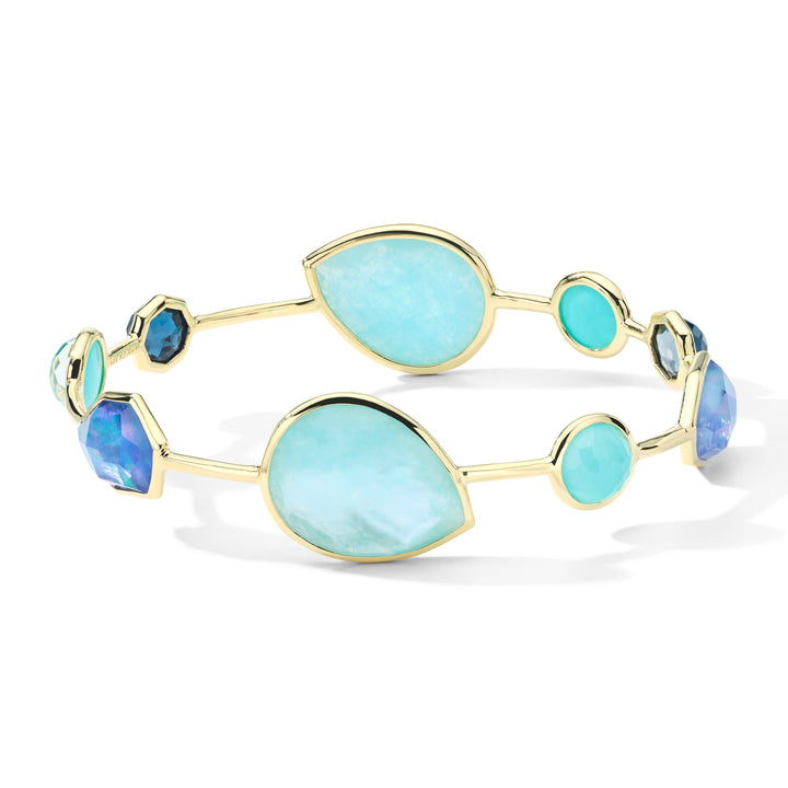 Large Mixed Stone Bangle Bracelet