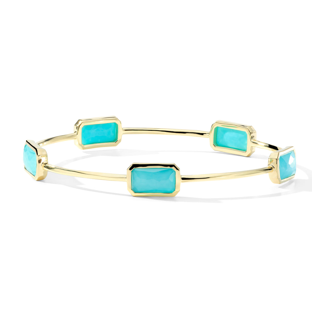 Wide Gelato Multi-Stone Bangle Bracelet