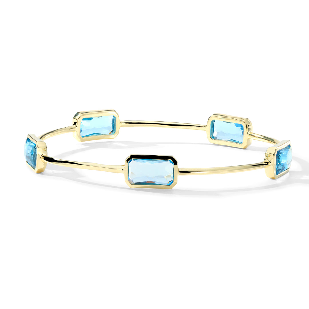 Wide Gelato Multi-Stone Bangle Bracelet