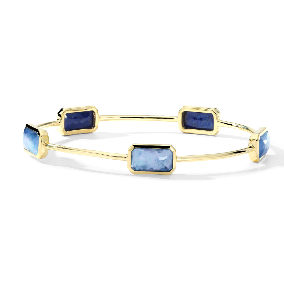 Wide Gelato Multi-Stone Bangle Bracelet