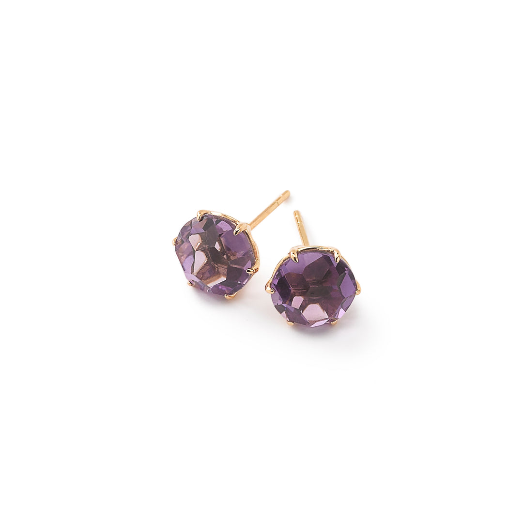 Medium Round Stud Earrings