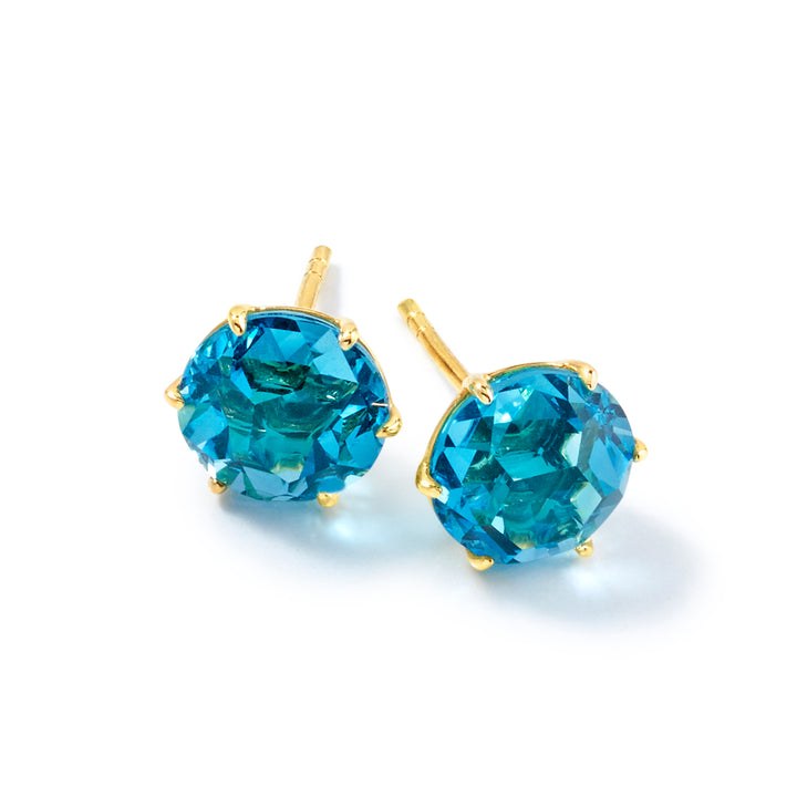 Medium Round Stud Earrings