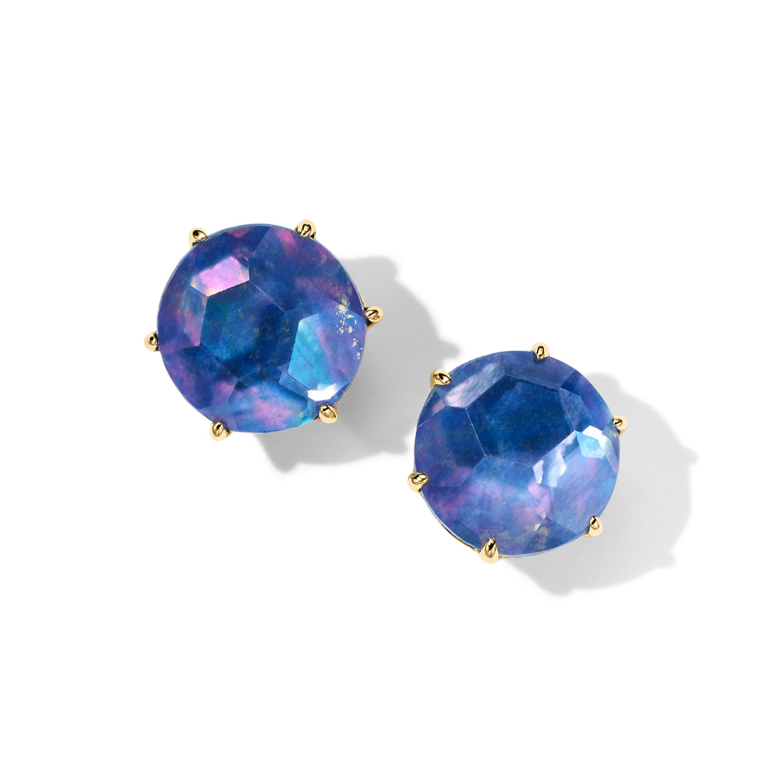 Medium Round Stud Earrings