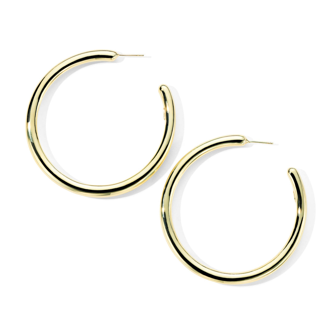 Large Smooth Hoop Earrings