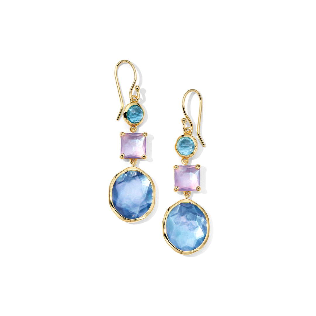 3-Stone Drop Earrings