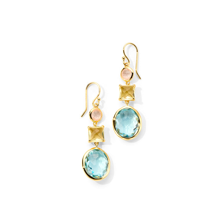 3-Stone Drop Earrings