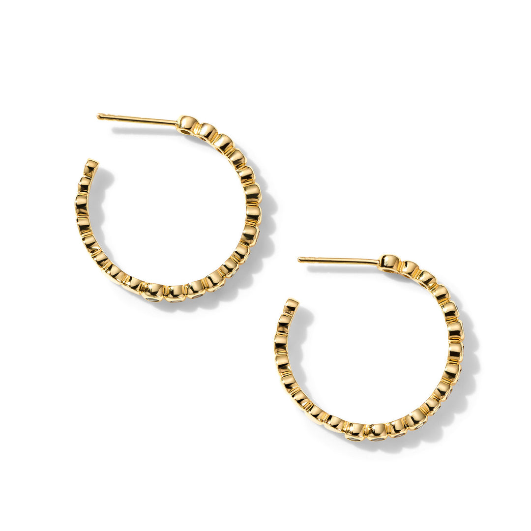 Medium Multi-Stone Starlet Hoop Earrings