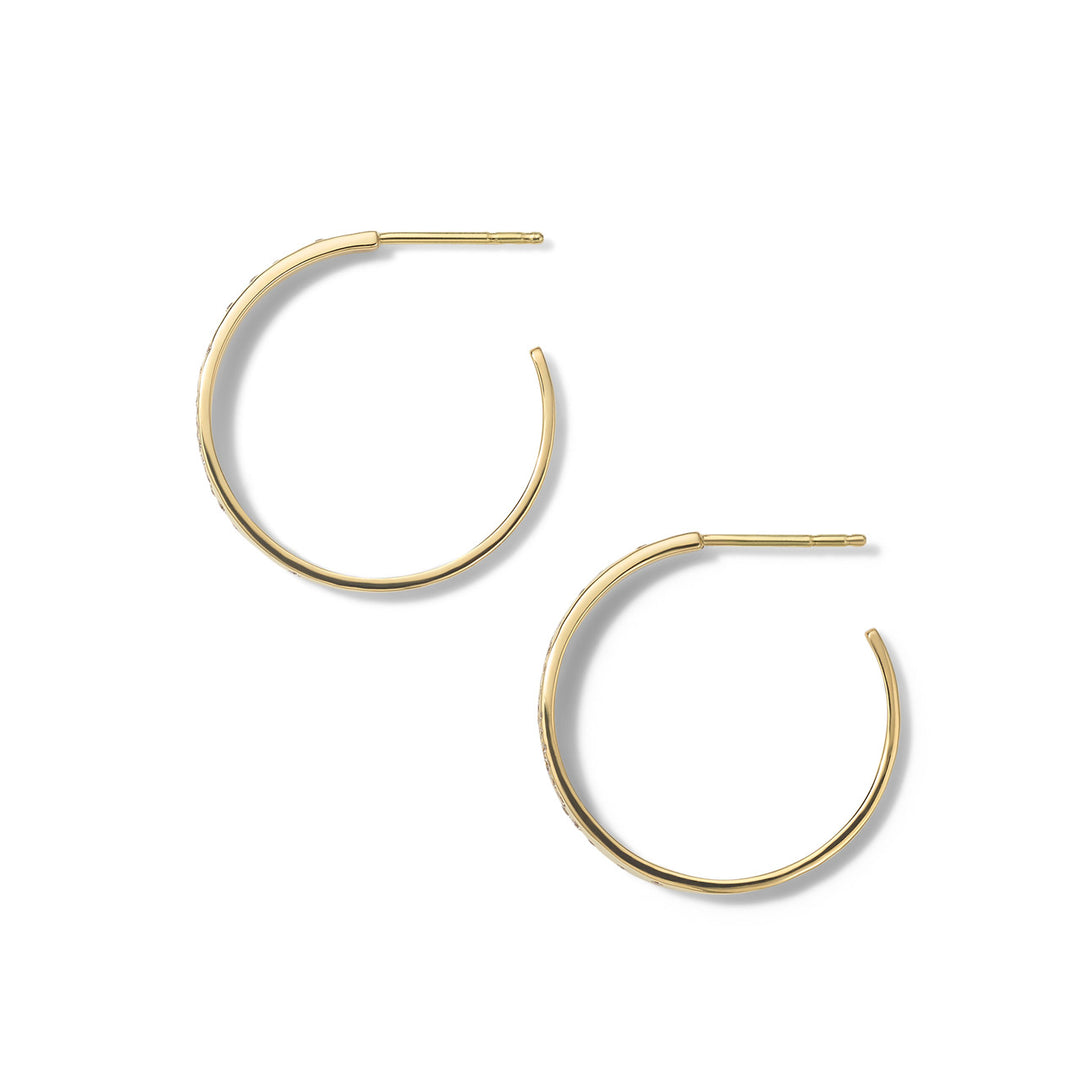 Small Crinkle Hoop Earrings (.28ctw)