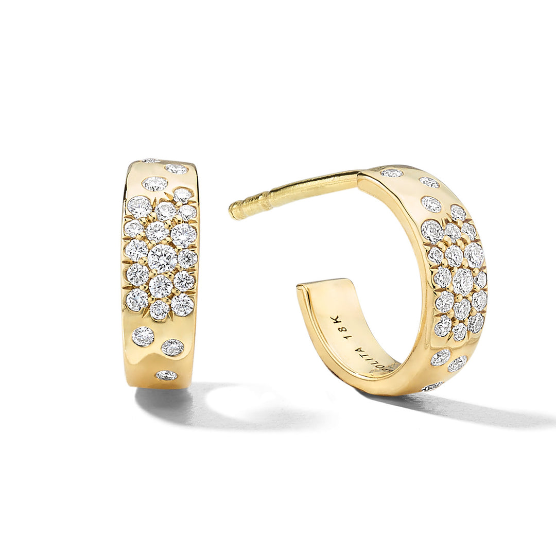 Huggie Diamonds Hoop Earrings  (.17ctw)