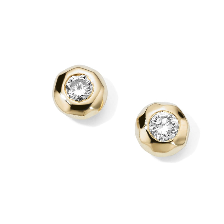 Small Bezel Set Diamond Stud Earrings (0.25ctw)