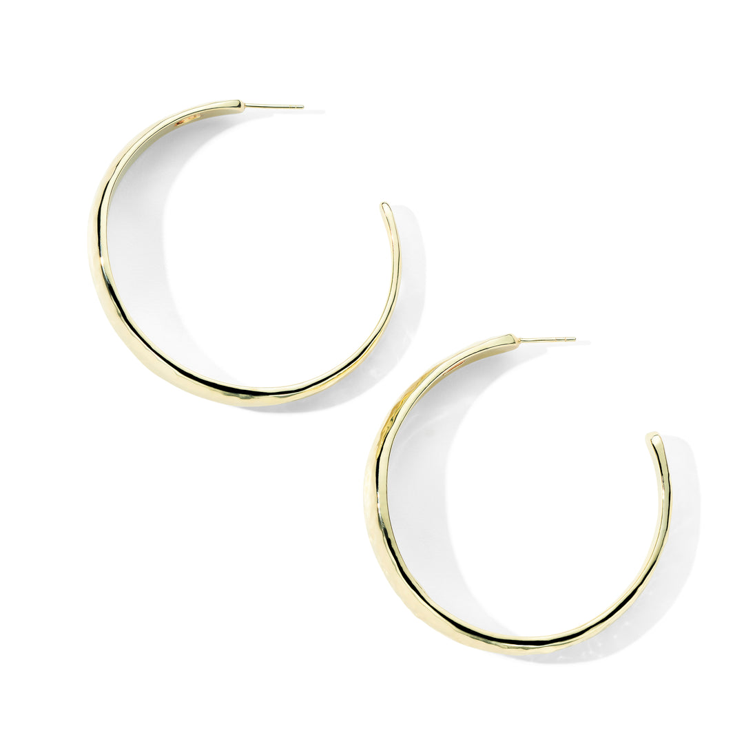 Large Hammered Hoop Earrings