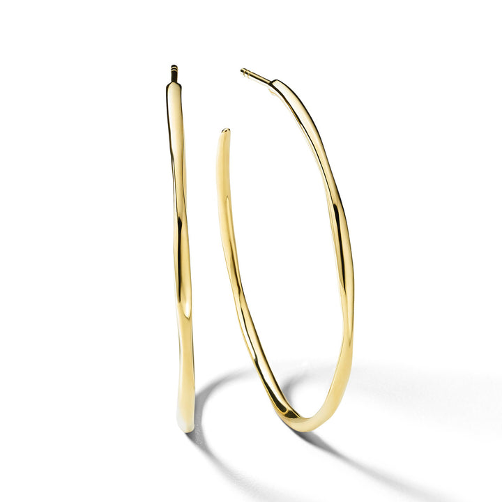 Medium Thin Squiggle Hoop Earrings