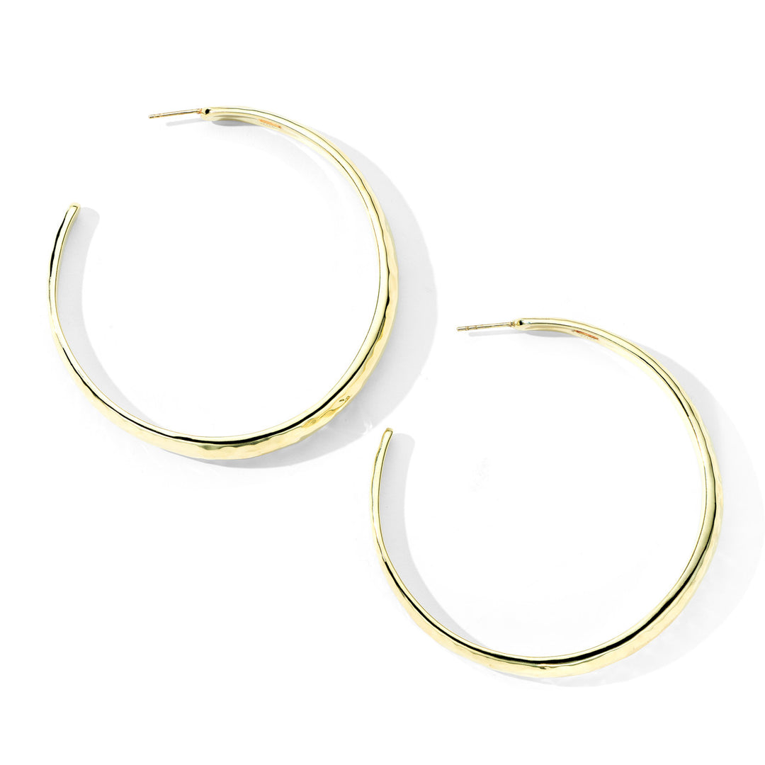 Extra-Large Hammered Hoop Earrings