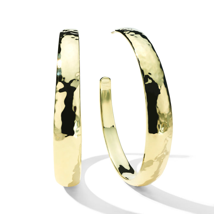 Extra-Large Hammered Hoop Earrings