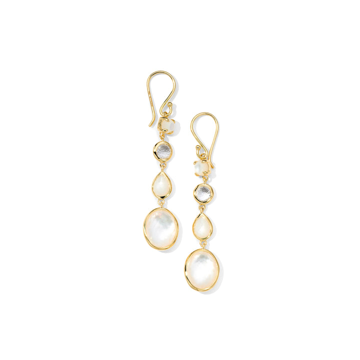 Small 4-Stone Linear Drop Earrings