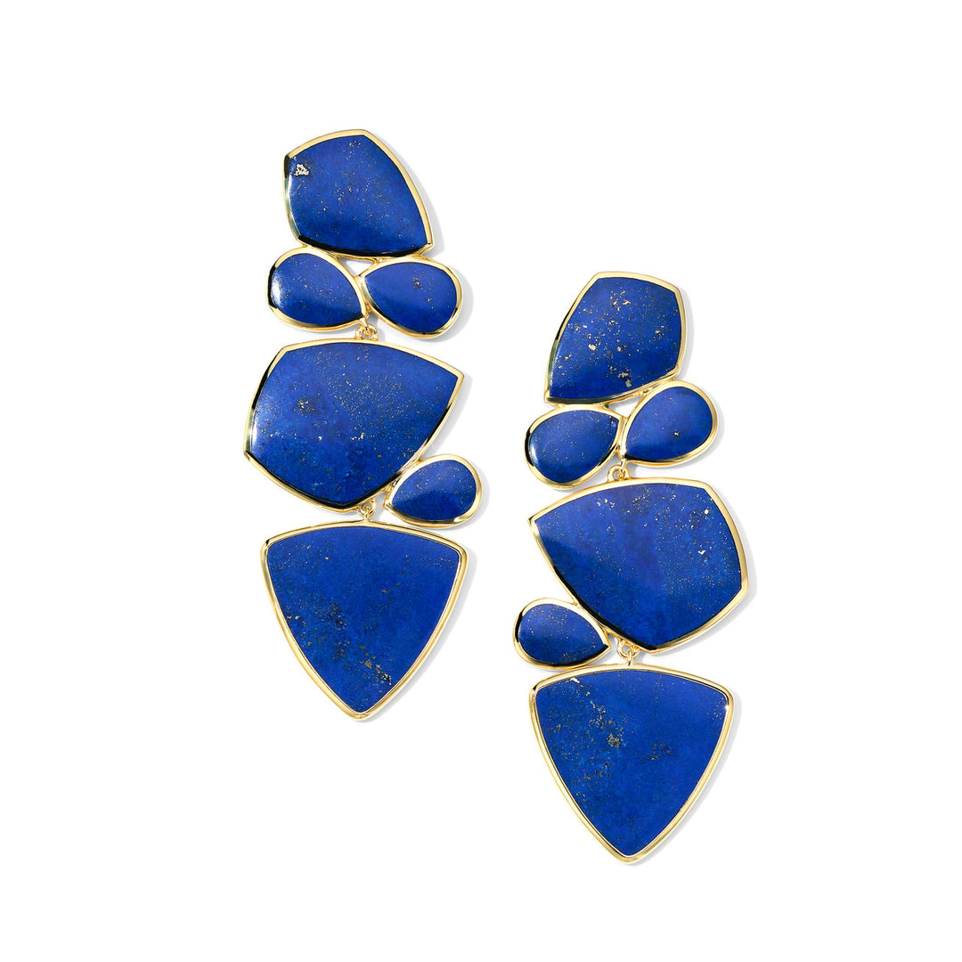 Large Stacked Mixed Shape Earrings