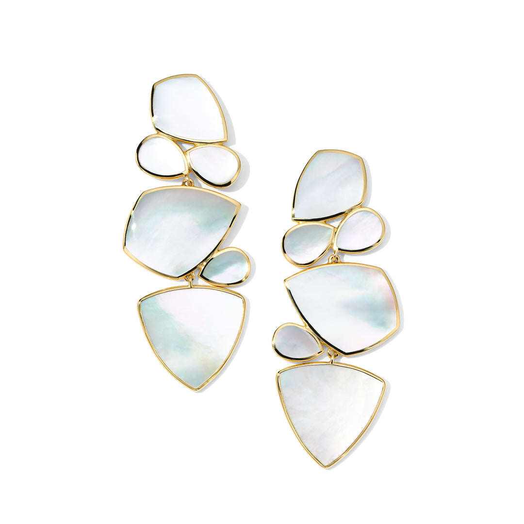 Large Stacked Mixed Shape Earrings