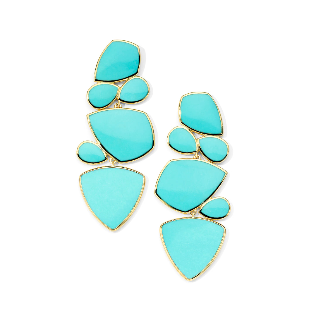 Large Stacked Mixed Shape Earrings