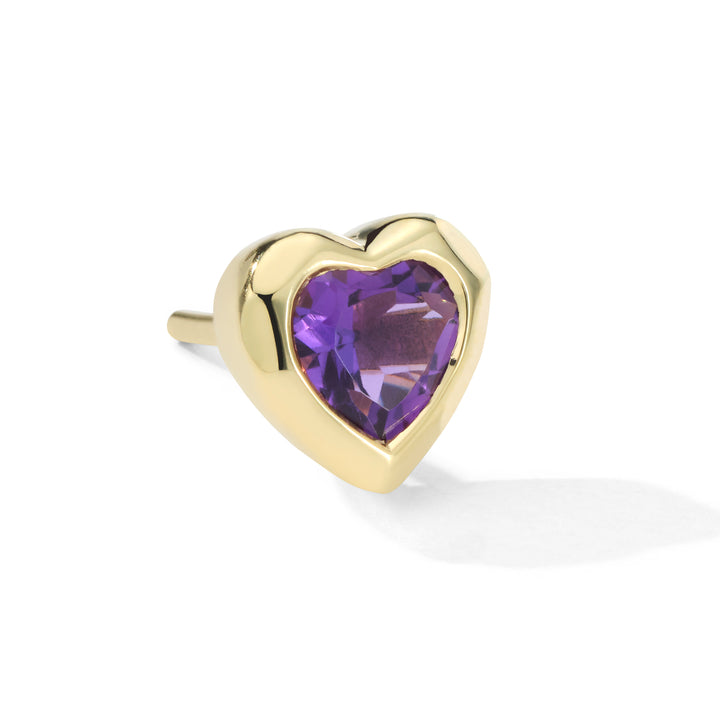 Caramella Single Heart Stud Earring