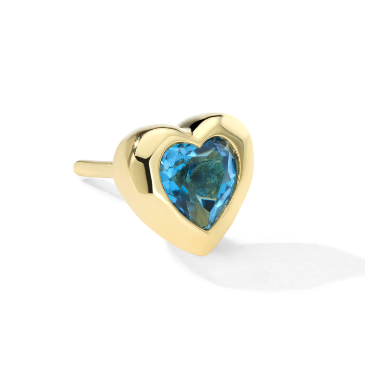 Caramella Single Heart Stud Earring