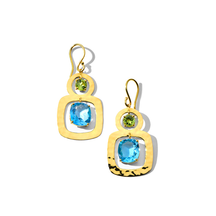 Crinkle 2-Stone Earrings