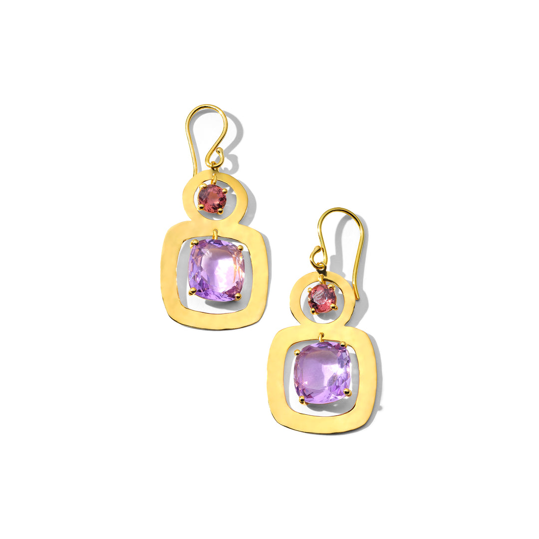 Crinkle 2-Stone Earrings