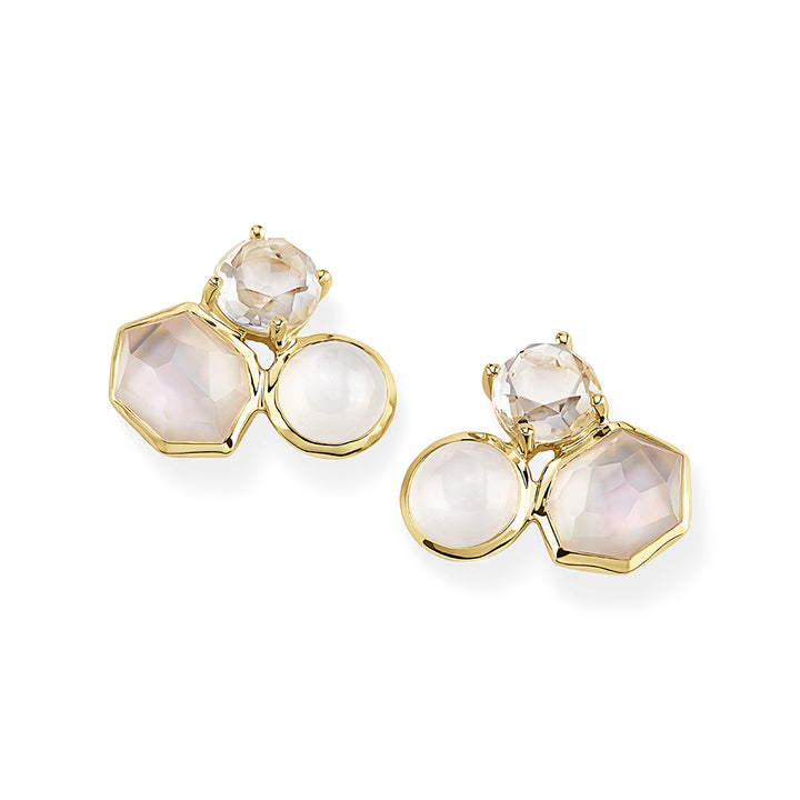 Gelato 3-Stone Stud Earrings