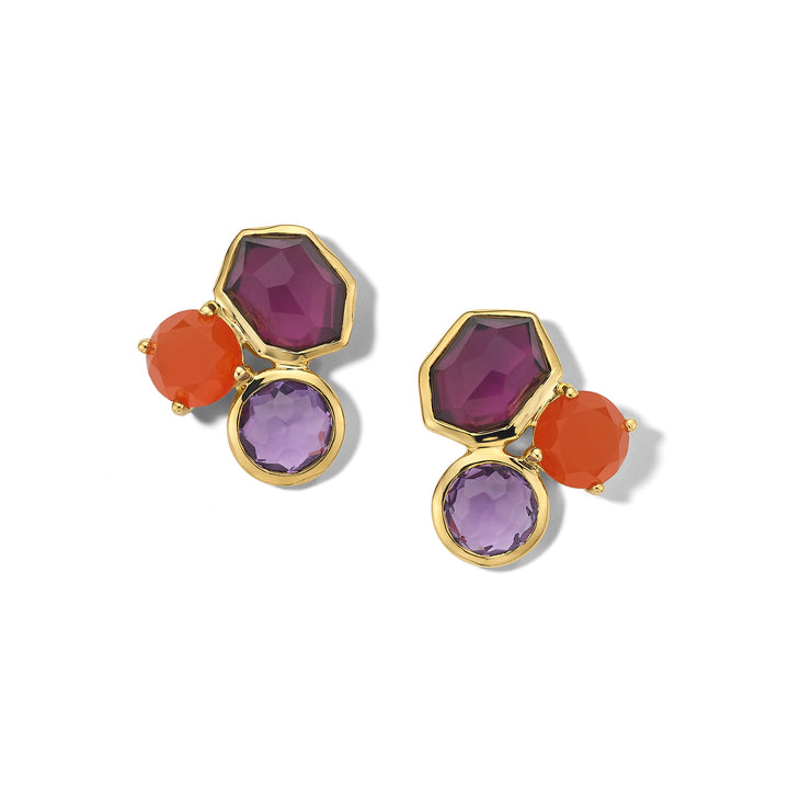 Gelato 3-Stone Stud Earrings