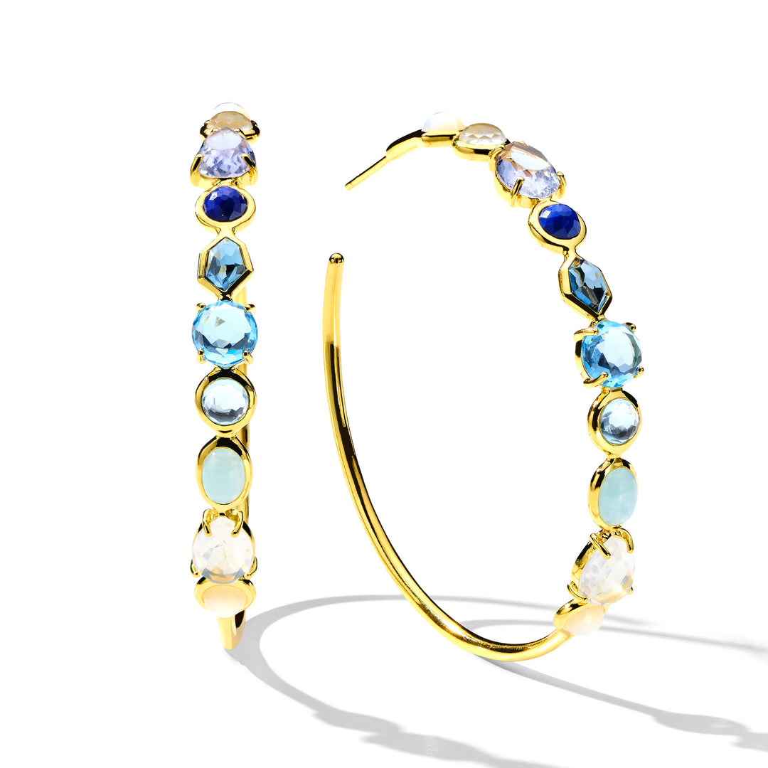 Large Mixed-Shape Hoop Earrings