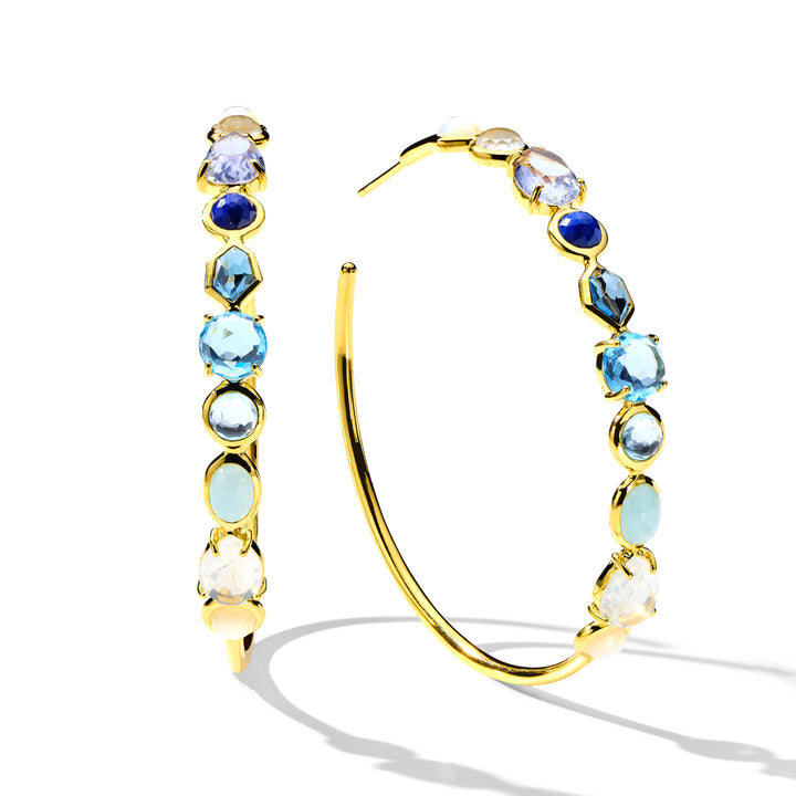 Large Mixed-Shape Hoop Earrings