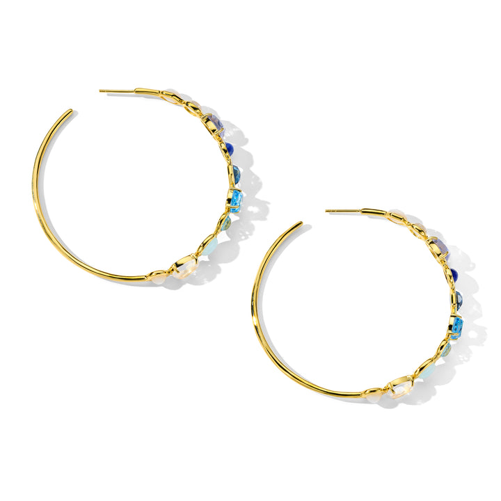 Large Mixed-Shape Hoop Earrings