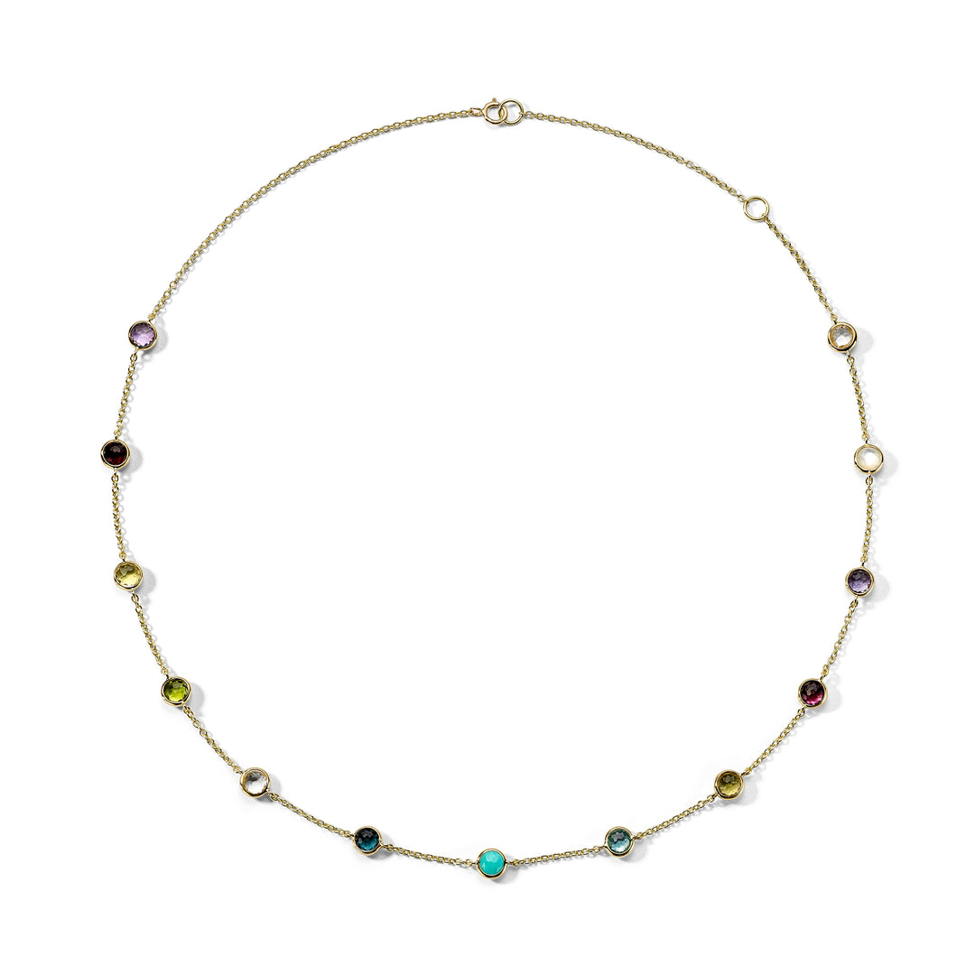 13-Stone Station Confetti Necklace