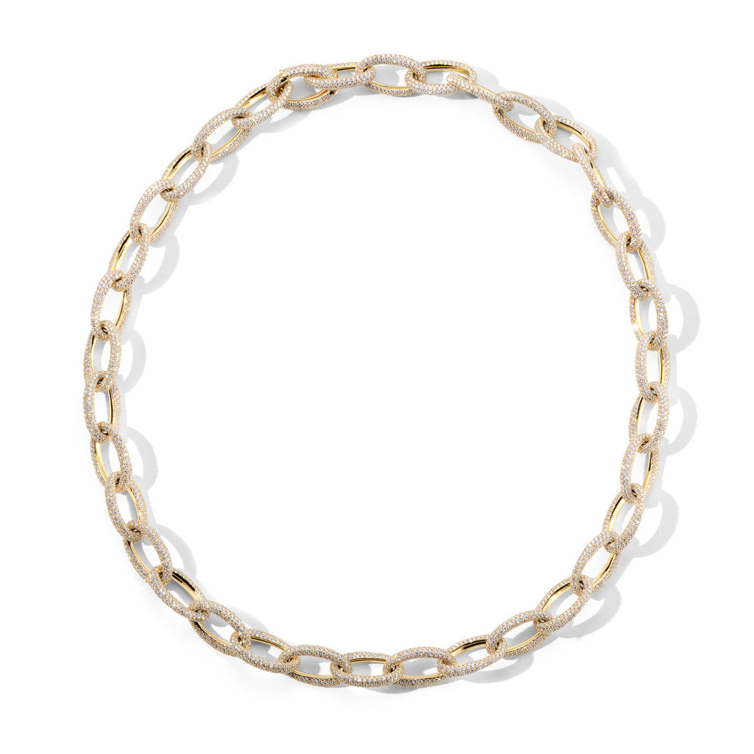 Oval Diamond Pavé Link Necklace (31.05ctw)