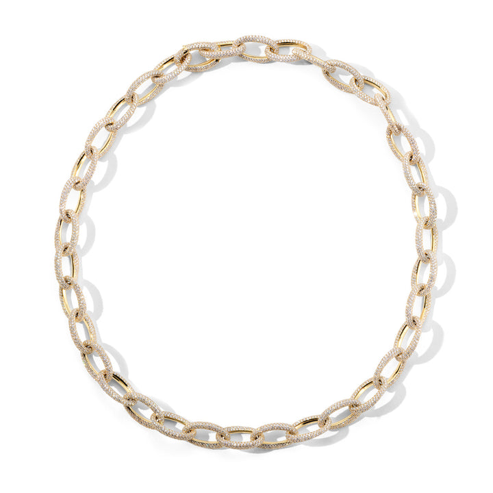 Oval Diamond Pavé Link Necklace (31.05ctw)