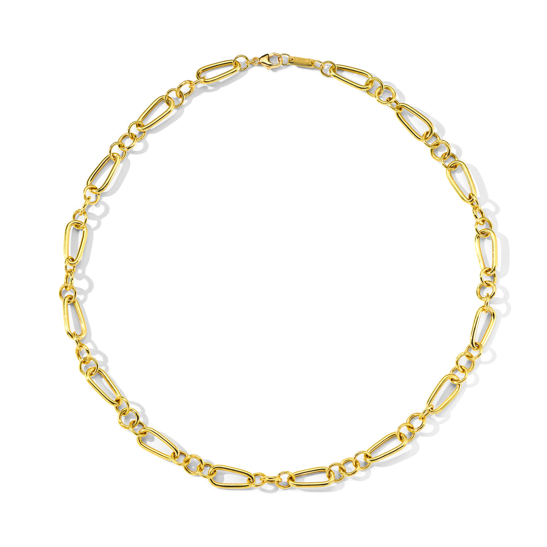 Mixed-Shape Link Necklace  18"