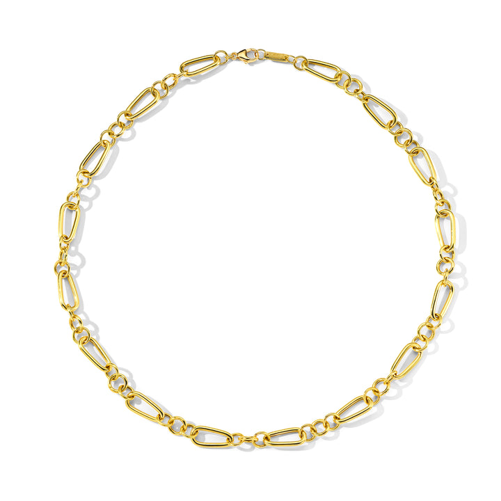 Mixed-Shape Link Necklace  18"