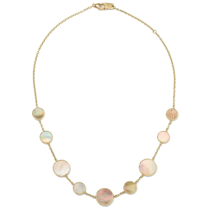 Circle Station Multi Stone Necklace