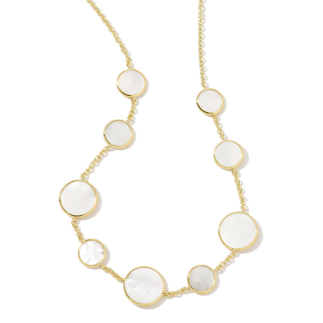 Circle Station Multi Stone Necklace