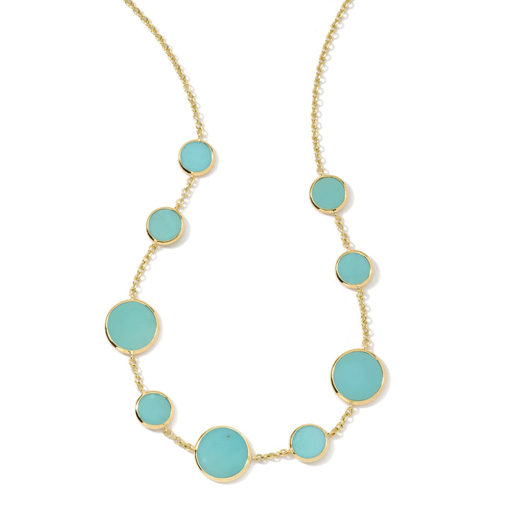 Circle Station Multi Stone Necklace