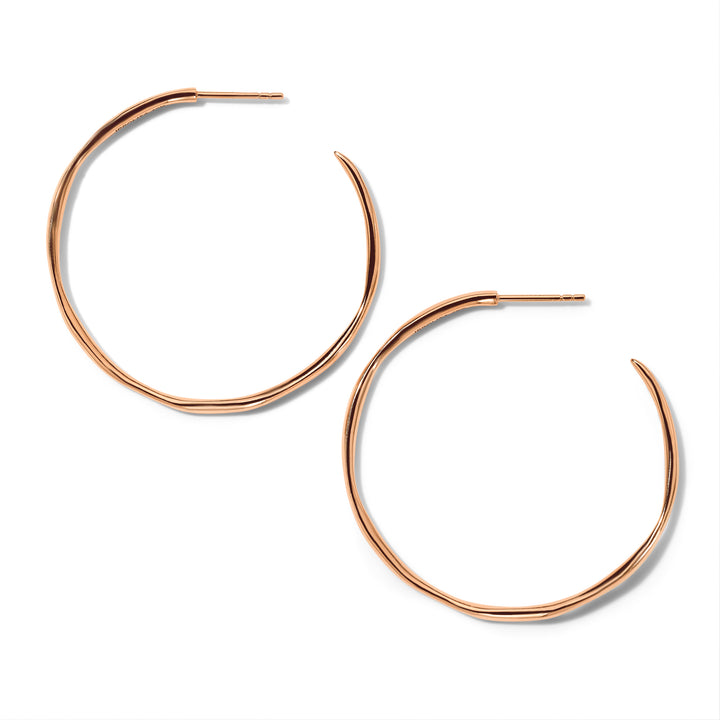 Medium Thin Squiggle Hoop Earrings