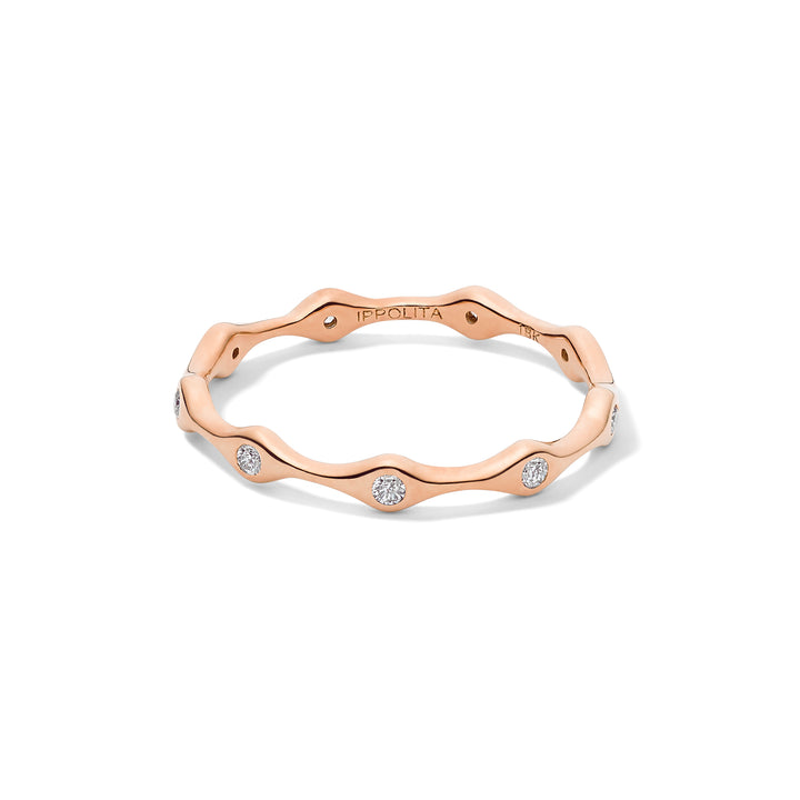 9-Stone Station Skinny Band Ring