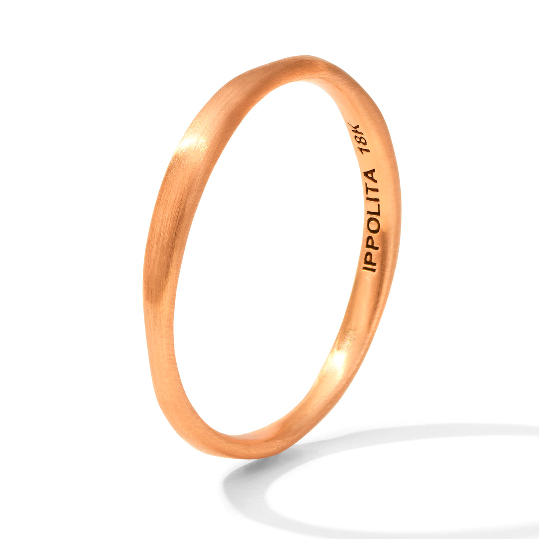 Thin Matte Squiggle Ring