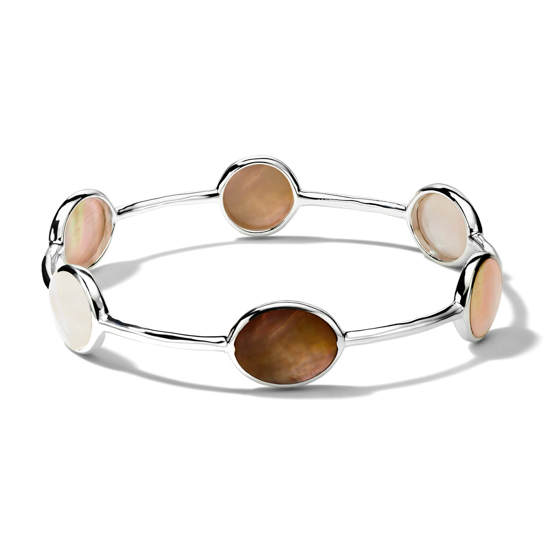 Polished Rock Candy 6-Stone Bangle