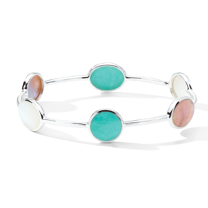 Polished Rock Candy 6-Stone Bangle