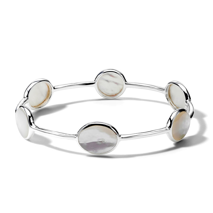 Polished Rock Candy 6-Stone Bangle