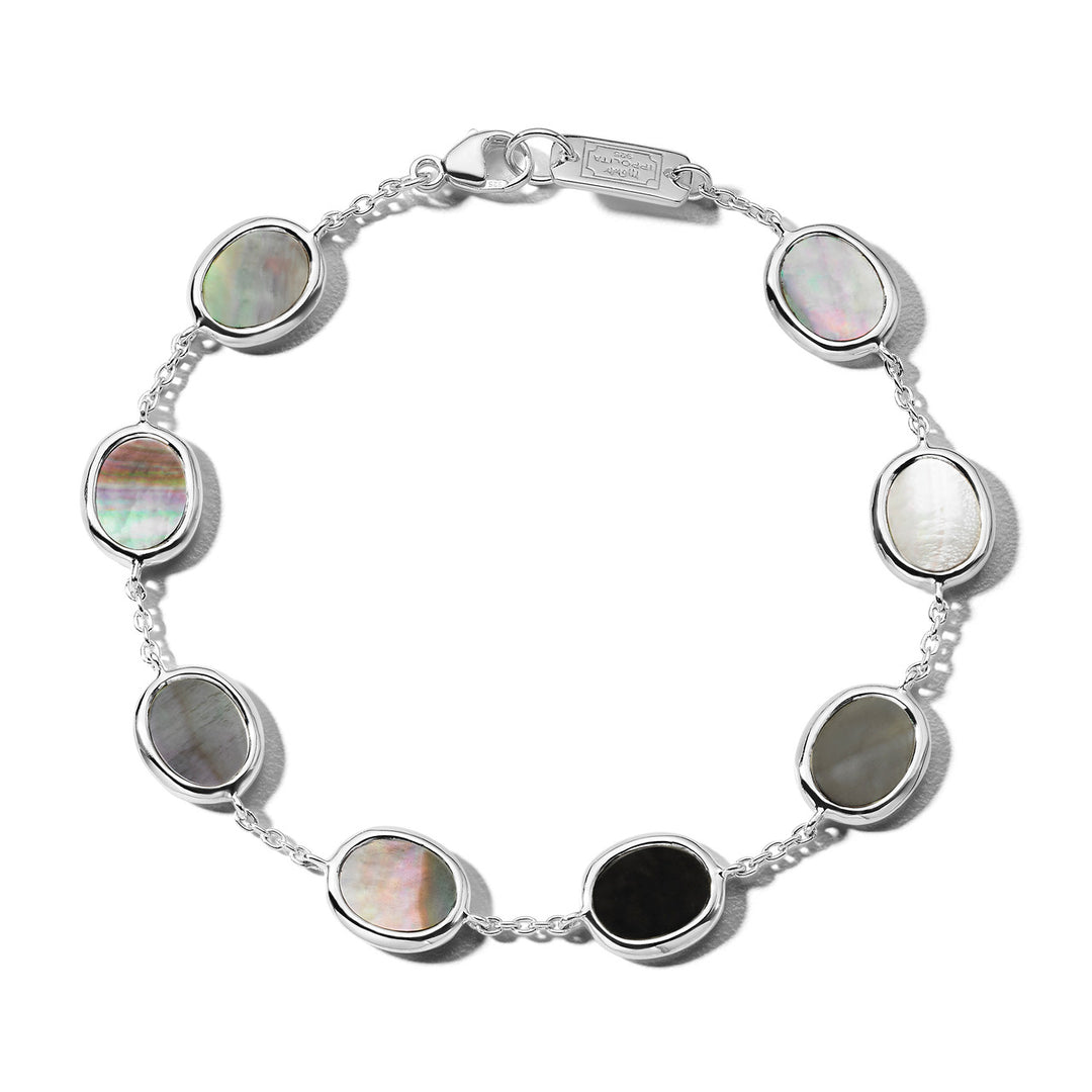 Polished Rock Candy Mini Oval Slice Chain Bracelet