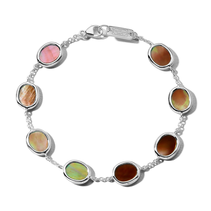 Polished Rock Candy Mini Oval Slice Chain Bracelet